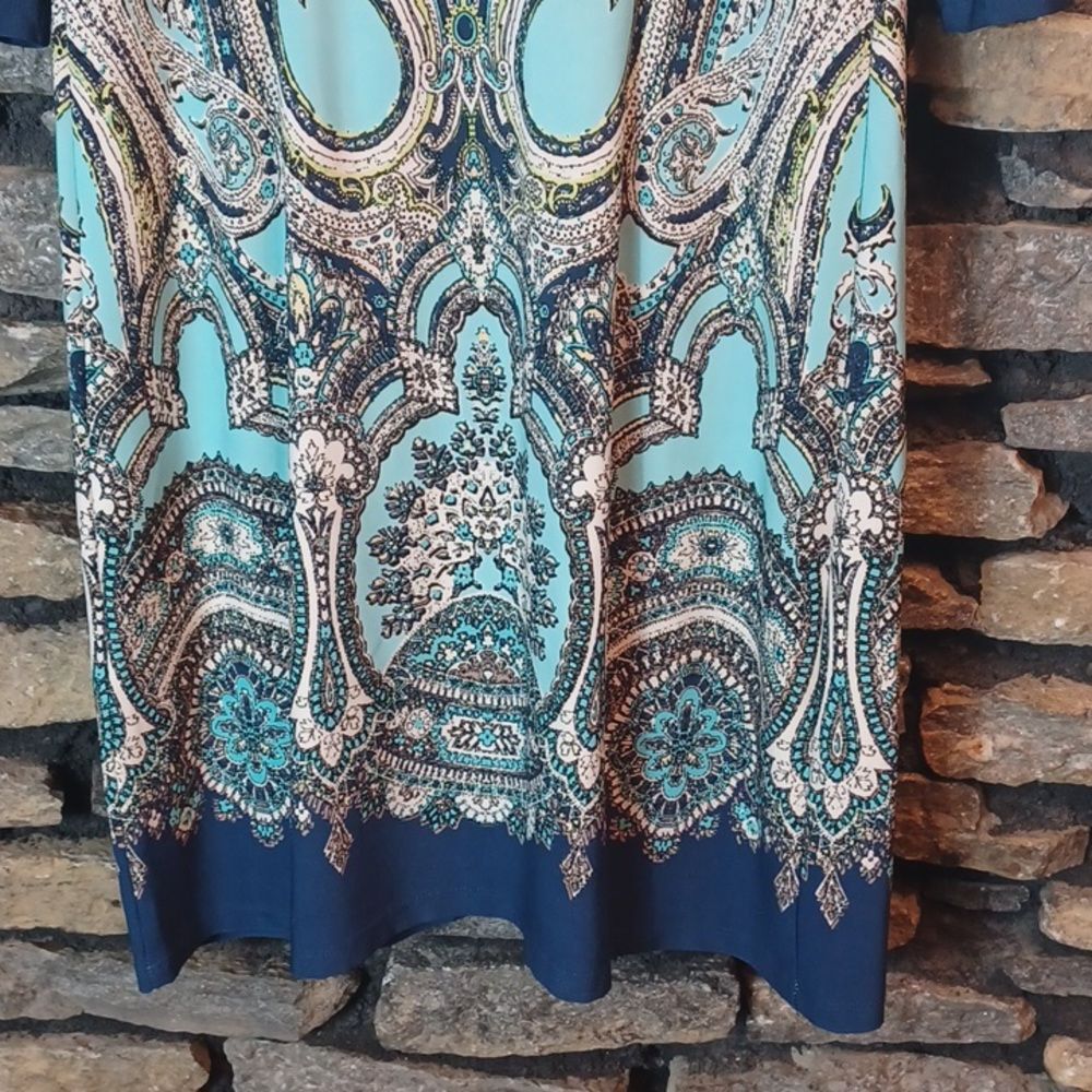Women's London Times 3/4 sleeve midi dress sz 8 - Picture 8 of 9